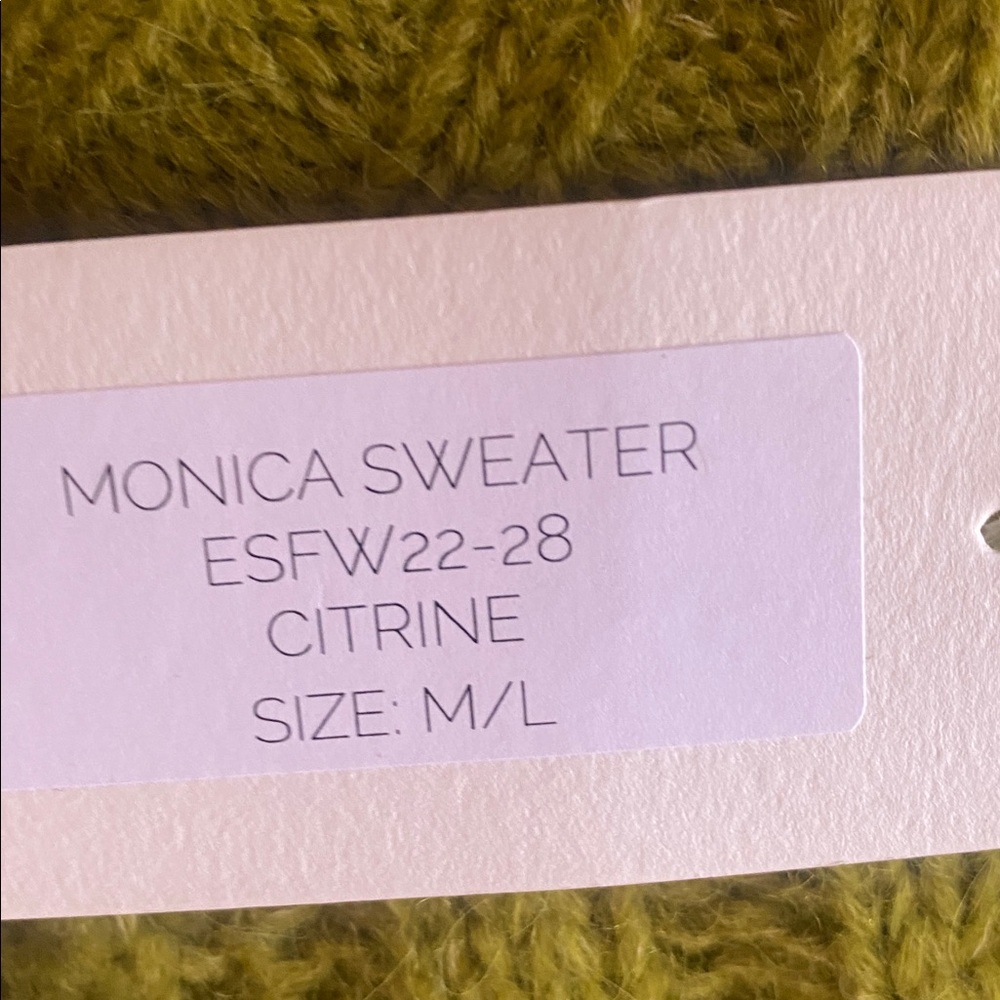 ELEVEN SIX NWT MONICA Alpaca Blend Pullover Sweater in Citrine - Picture 12 of 17